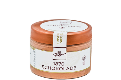Ein Glas Hofmanns Shop Premium-Eis Praline-Nuss-perfekt für Nuss-Liebhaber.