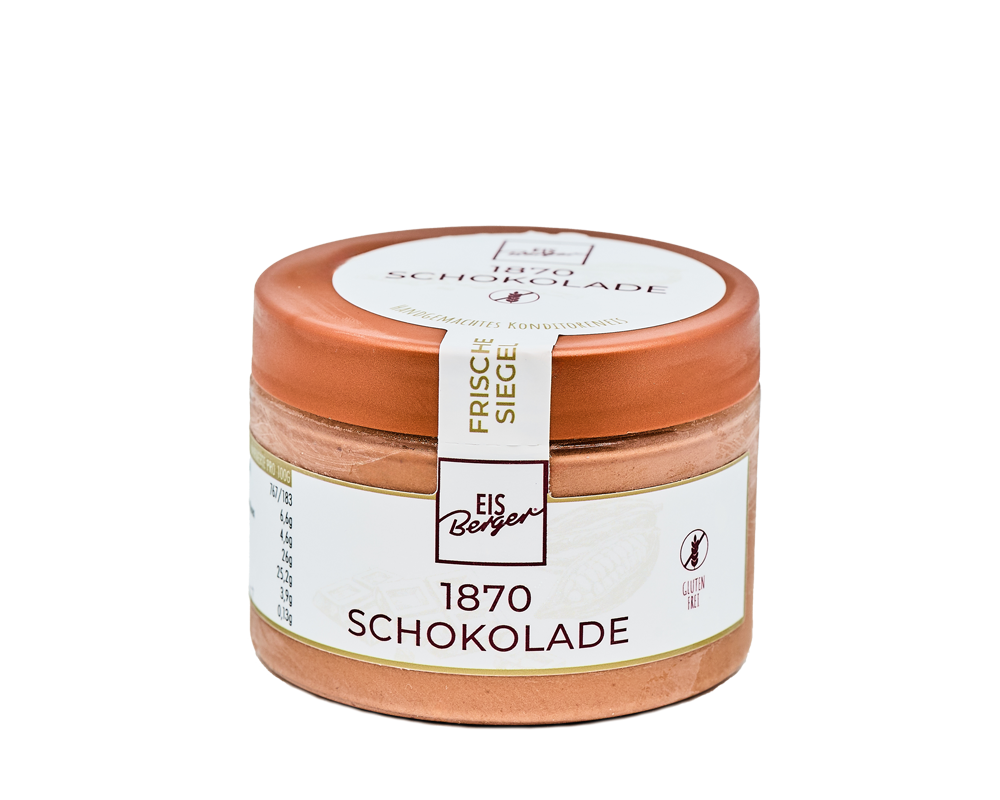 Ein Glas Hofmanns Shop Premium-Eis Praline-Nuss-perfekt für Nuss-Liebhaber.